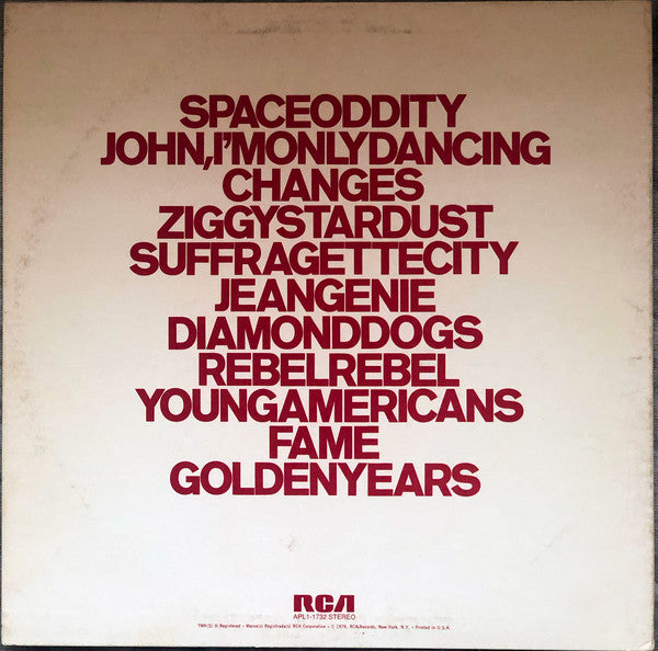 David Bowie : ChangesOneBowie (LP, Comp)