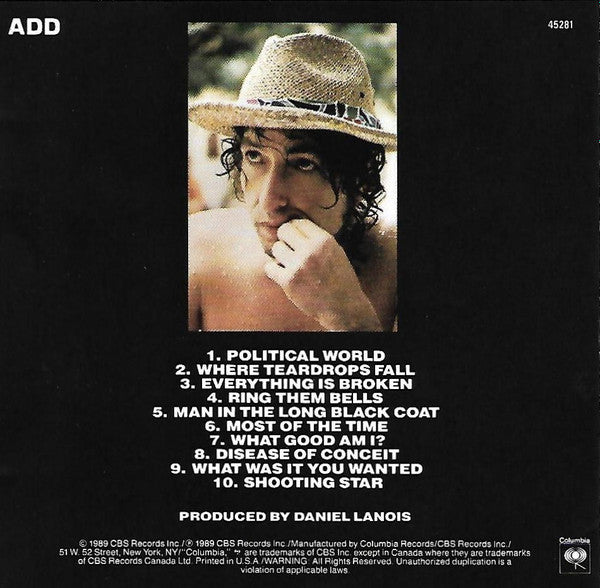 Bob Dylan : Oh Mercy (CD, Album, Pit)