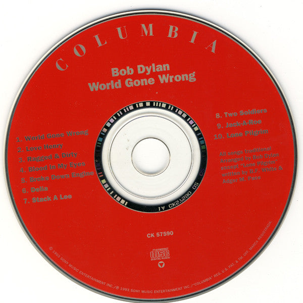 Bob Dylan : World Gone Wrong (CD, Album)