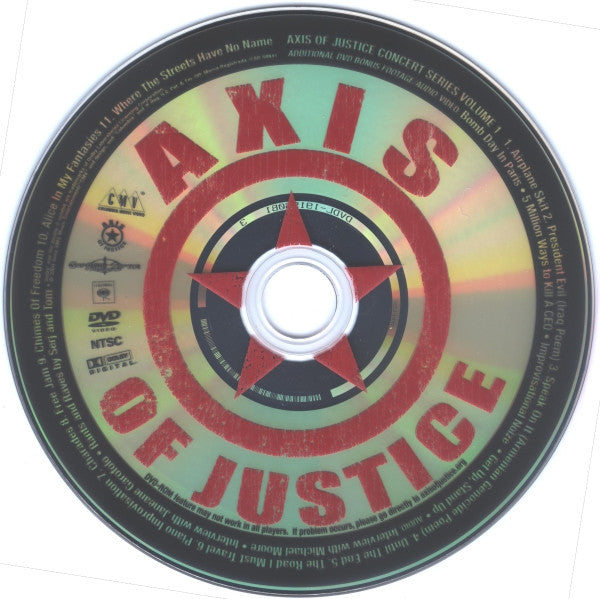 Various : Axis Of Justice: Concert Series - Volume 1 (CD, Comp + DVD-V, NTSC)