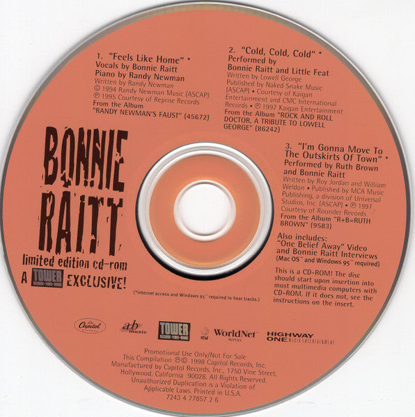 Bonnie Raitt : Fundamental (CD, Album + CD-ROM, Ltd, Promo, Tow)