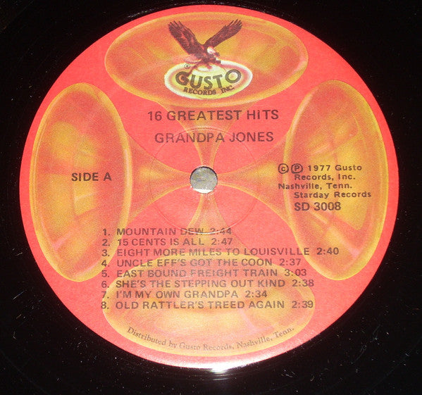 Grandpa Jones : 16 Greatest Hits (LP, Comp)