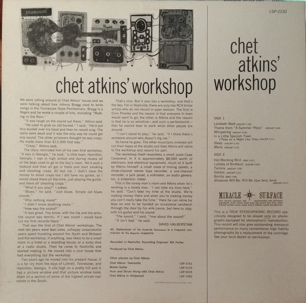 Chet Atkins : Chet Atkins' Workshop (LP, Album, Roc)