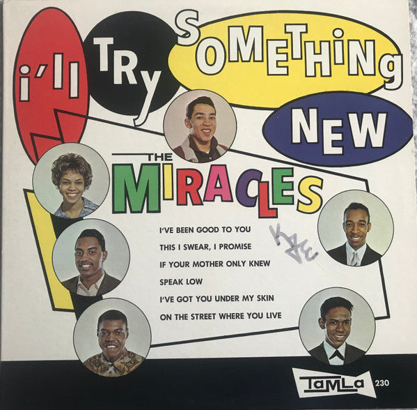 The Miracles : I'll Try Something New (LP, Album, Mono, Yel)