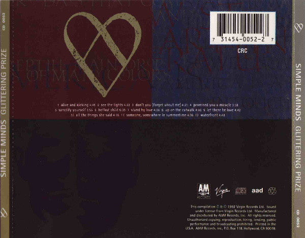 Simple Minds : Glittering Prize 81/92 (CD, Comp, RM)