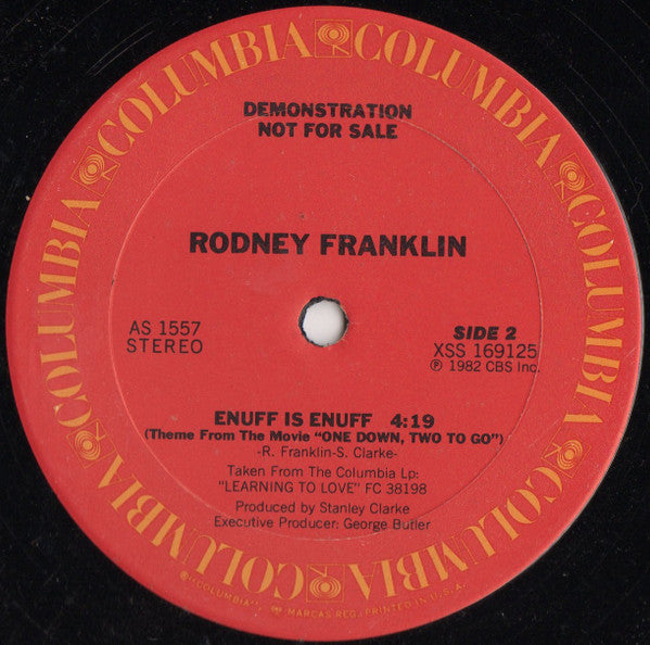Rodney Franklin : Enuff Is Enuff (12", Promo)
