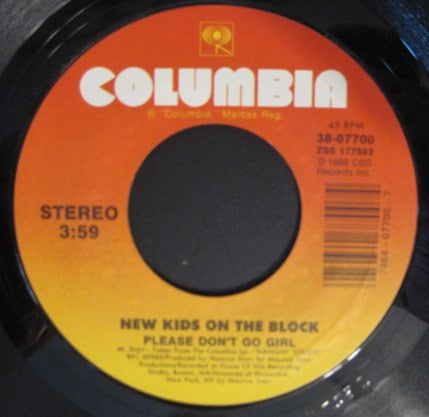 New Kids On The Block : Please Don't Go Girl (7", Styrene, Car)