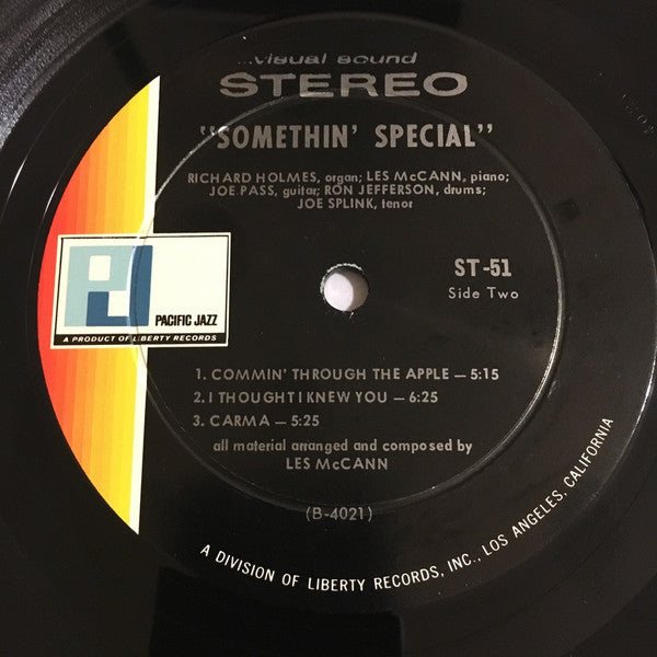 Richard "Groove" Holmes, Les McCann : Somethin' Special (LP, Album, RE)