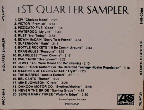 Various : 1st Quarter Sampler (CD, Comp, Promo, Smplr)