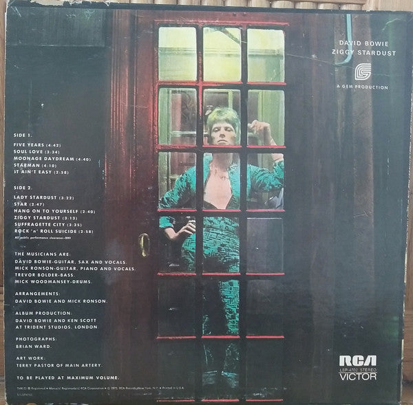 David Bowie : The Rise And Fall of Ziggy Stardust And The Spiders From Mars (LP, Album, RE, Ind)