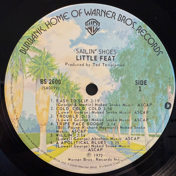 Little Feat : Sailin' Shoes (LP, Album, RE, Gat)