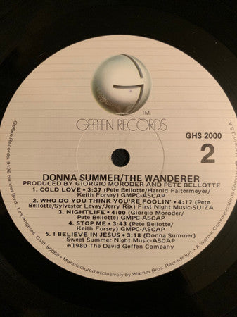 Donna Summer : The Wanderer (LP, Album, Mon)