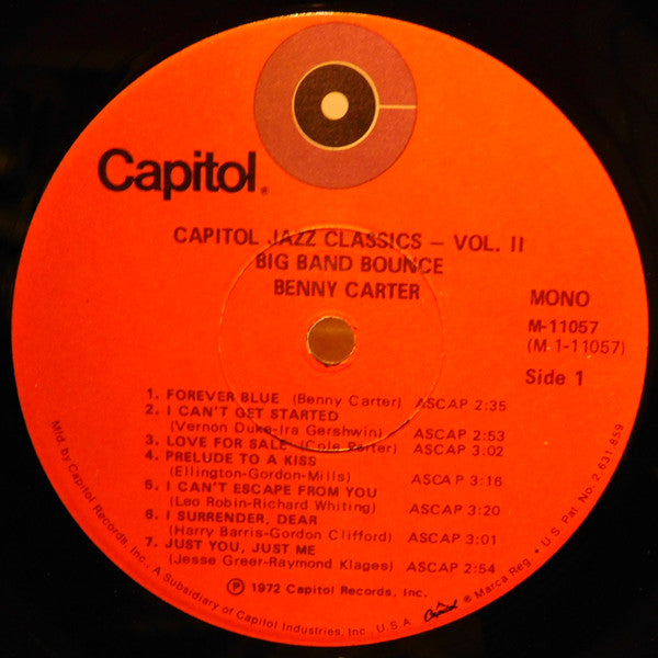 Benny Carter & Cootie Williams : Big Band Bounce (LP, Comp, Mono)