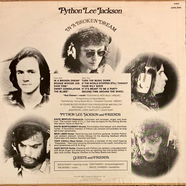 Python Lee Jackson : In A Broken Dream (LP, Album)