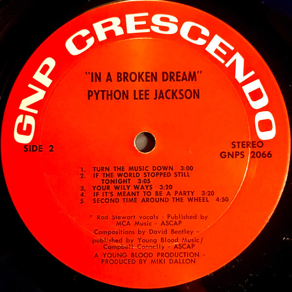 Python Lee Jackson : In A Broken Dream (LP, Album)
