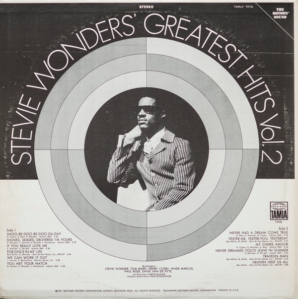 Stevie Wonder : Stevie Wonder's Greatest Hits Vol. 2 (LP, Comp, Sup)
