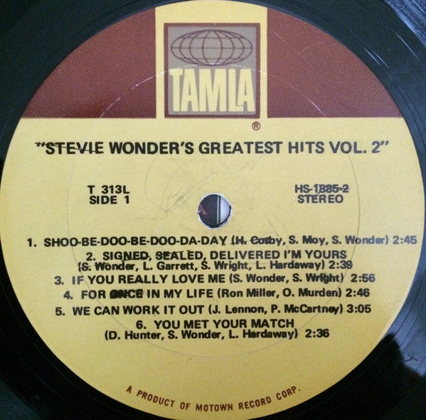 Stevie Wonder : Stevie Wonder's Greatest Hits Vol. 2 (LP, Comp, Sup)