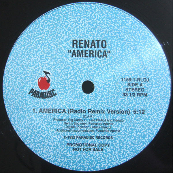 Renato : America (12", Promo)