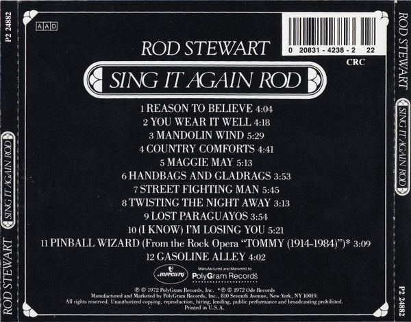 Rod Stewart : Sing It Again Rod (CD, Comp, Club)