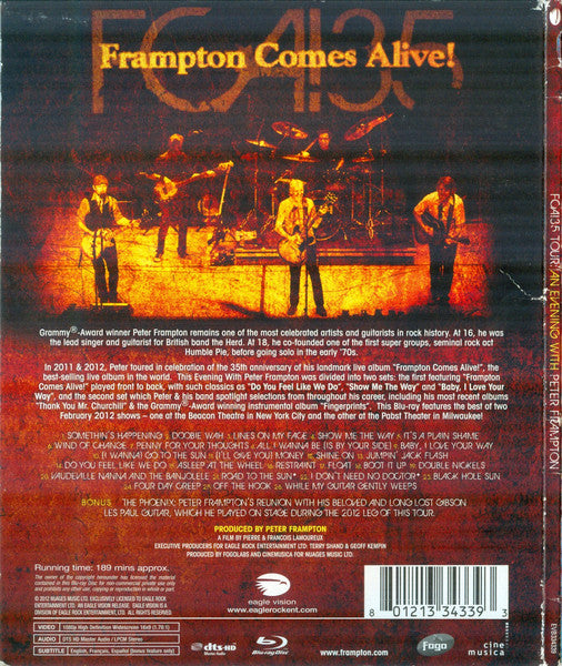 Peter Frampton : FCA!35 Tour: An Evening with Peter Frampton (Blu-ray)