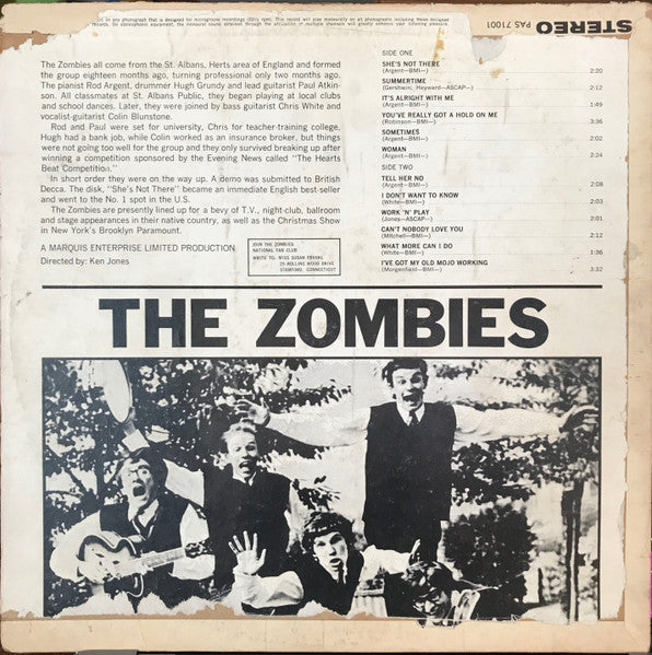 The Zombies : The Zombies (LP, Album, Mono, ARC)