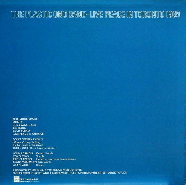 The Plastic Ono Band : Live Peace In Toronto 1969 (LP, Album, RE)