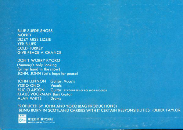 The Plastic Ono Band : Live Peace In Toronto 1969 (LP, Album, RE)