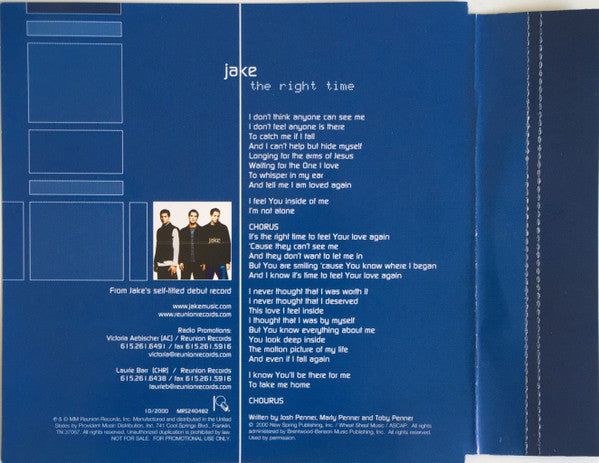 Jake (16) : The Right Time  (CD, Single)
