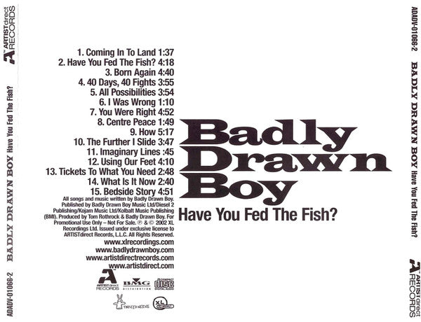 Badly Drawn Boy : Have You Fed The Fish? (CD, Advance, Album, Promo)