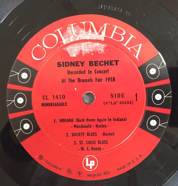 Sidney Bechet : Recorded In Concert At The Brussels Fair, 1958 (LP, Album, Mono)