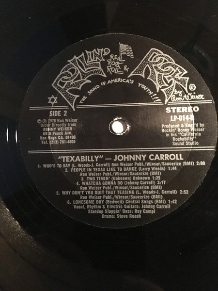 Johnny Carroll : Texabilly (LP, Album)