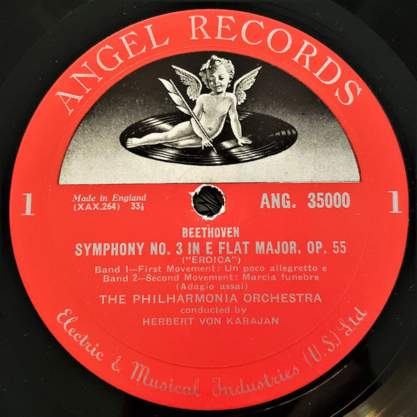 Ludwig van Beethoven, Philharmonia Orchestra ∙ Herbert von Karajan : Symphony No. 3 In E Flat Major Op. 55 ("Eroica") (LP, Mono)