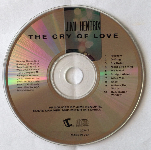Jimi Hendrix : The Cry Of Love (CD, Album, RE, RM)