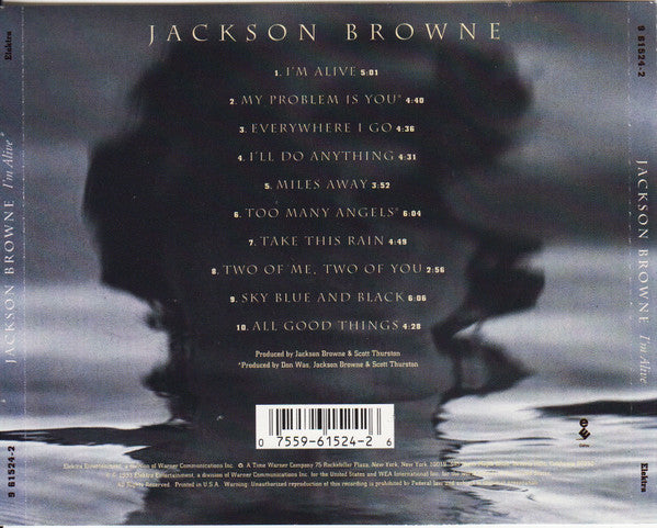 Jackson Browne : I'm Alive (CD, Album, RP)