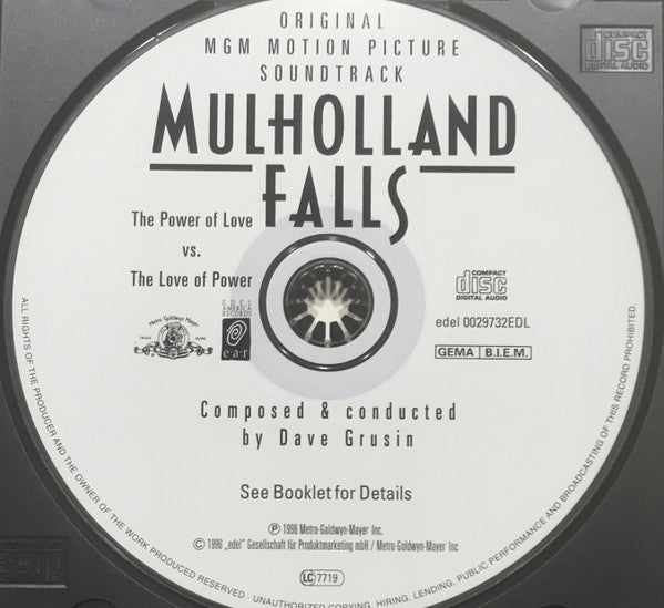 Dave Grusin : Mulholland Falls (Original MGM Motion Picture Soundtrack) (CD, Album)