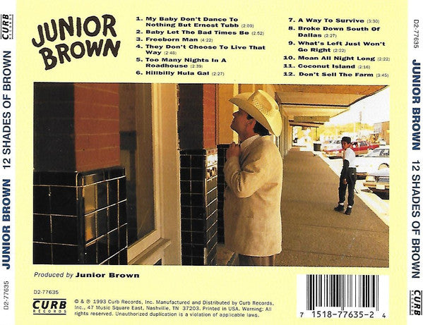 Junior Brown (2) : 12 Shades Of Brown (CD, Album, RP)