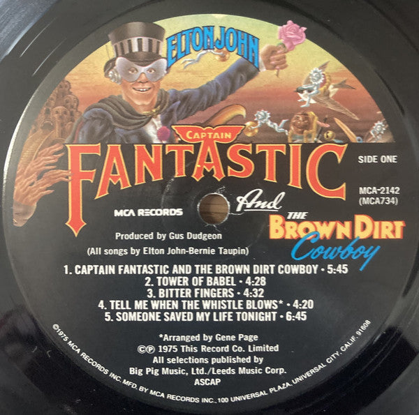Elton John : Captain Fantastic And The Brown Dirt Cowboy (LP, Album, Gat)