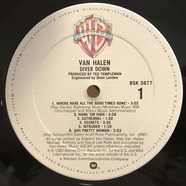 Van Halen : Diver Down (LP, Album, Ter)