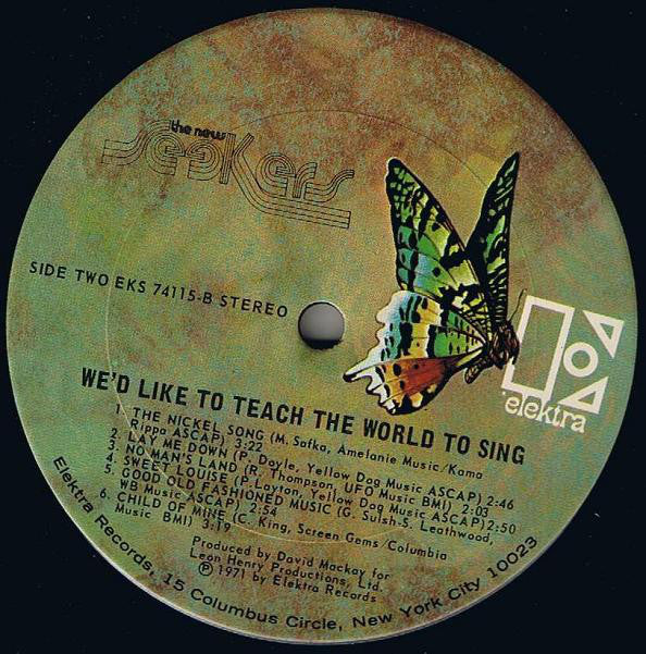The New Seekers : We'd Like To Teach The World To Sing (LP, Album, RP, San)