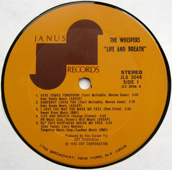 The Whispers : Life And Breath (LP, Album)