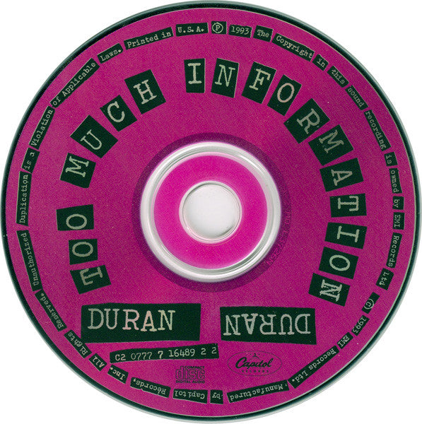 Duran Duran : Too Much Information (CD, Maxi)