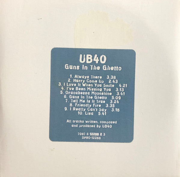 UB40 : Guns In The Ghetto (CD, Promo)