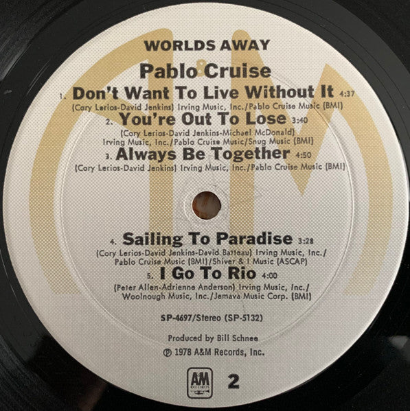 Pablo Cruise : Worlds Away (LP, Album, Mon)