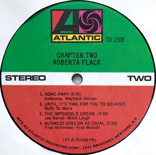 Roberta Flack : Chapter Two (LP, Album, Pre)