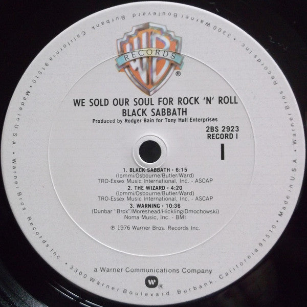 Black Sabbath : We Sold Our Soul For Rock 'N' Roll (2xLP, Comp, Club, RE)