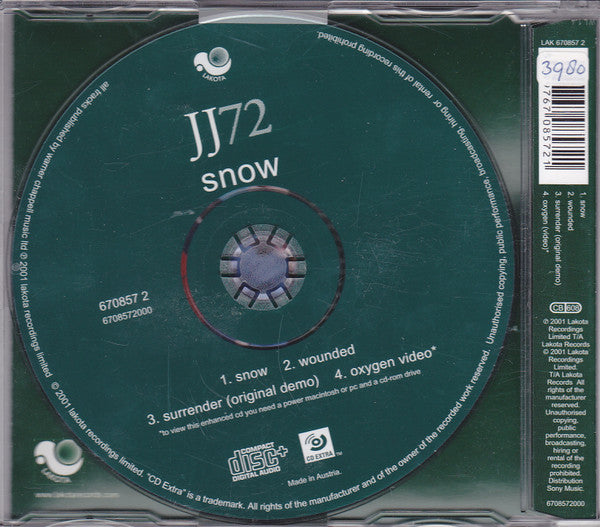 JJ72 : Snow (CD, Maxi, CD2)