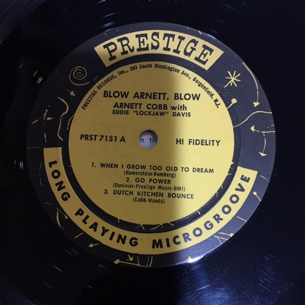 Arnett Cobb And Eddie "Lockjaw" Davis : Blow, Arnett, Blow (LP, Album, Mono)