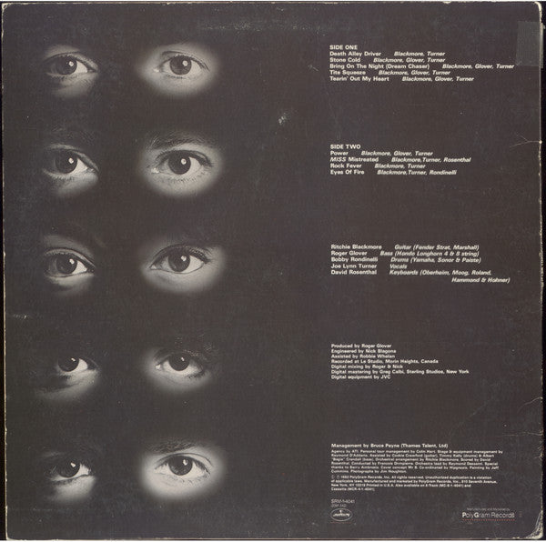 Rainbow : Straight Between The Eyes (LP, Album, Com)