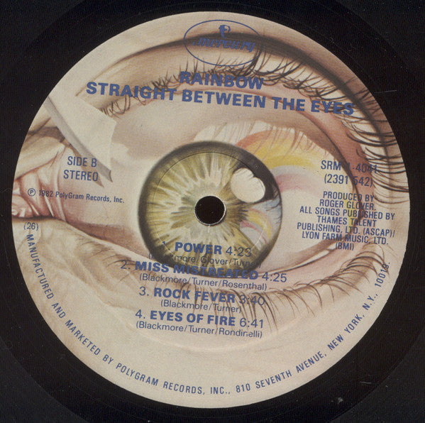 Rainbow : Straight Between The Eyes (LP, Album, Com)