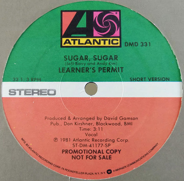 Learner's Permit : Sugar, Sugar (12", Promo, SP)